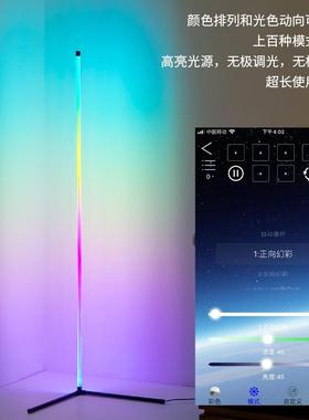 新款LE389D墙角灯r装gb氛围落地灯拆拼接网红控灯落地灯能智手机