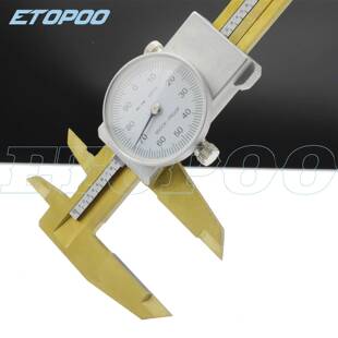 HU度OTO150mm/6ichn不锈钢英制带表卡尺EIQ深杆