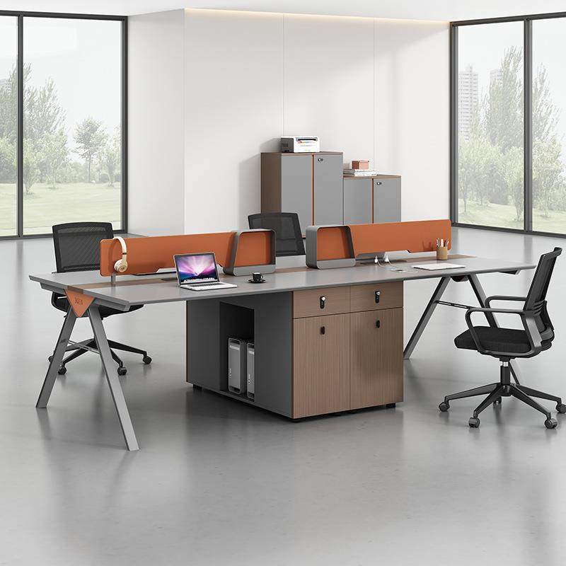 办公家具职员DQ002桌面对面6开放办椅公桌4人工位人卡座职员家组