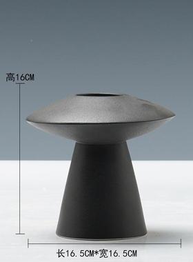 新摆式简中约黑色小花瓶玄关客厅博古架房酒店75118样板间茶室装