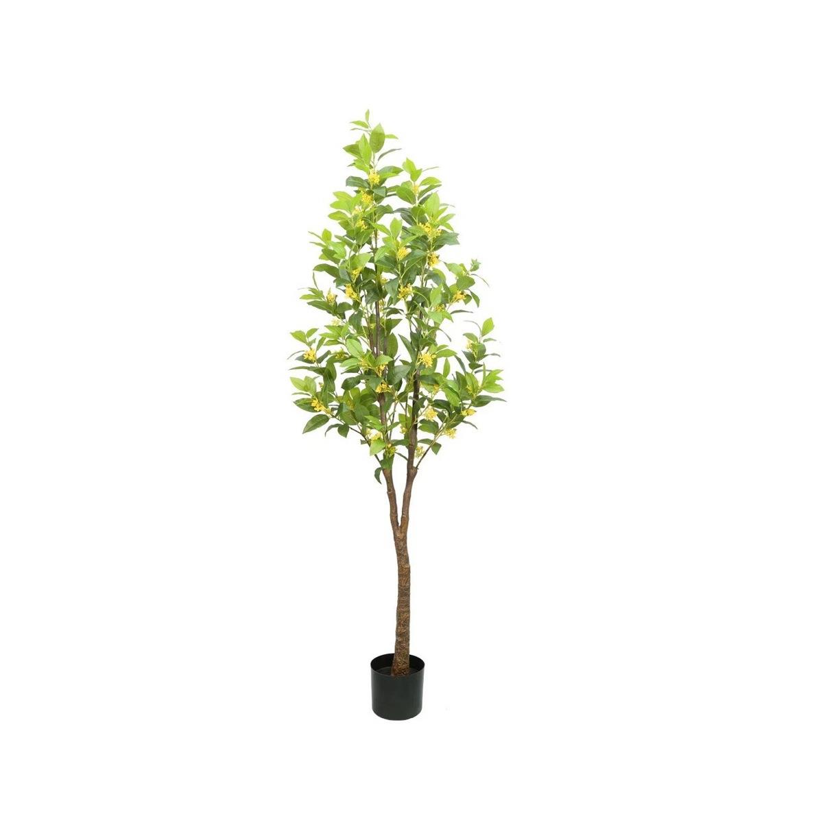仿真盆栽桂植花树盆景岩桂树摆木犀树东件莞绿茵LV800绿九里香装