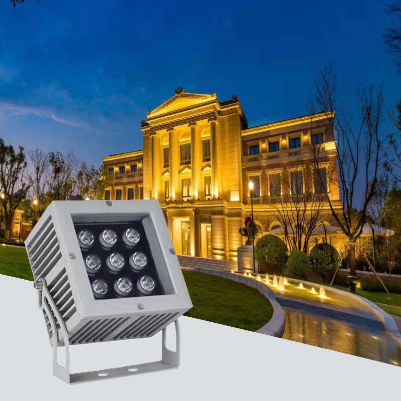 投光灯草坪射灯方形防水照树灯户外景观庭院灯室外公园洗墙灯