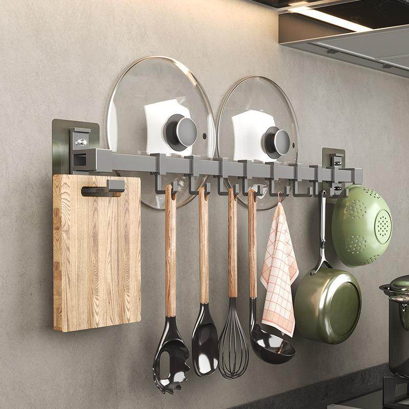 厨房挂钩免打孔挂杆厨房置物架锅铲勺子挂架太空铝排钩壁挂式收纳,纺织面料/辅料/配套,纺织机械配件,淘宝优惠券,粉丝福利购,淘宝优惠卷