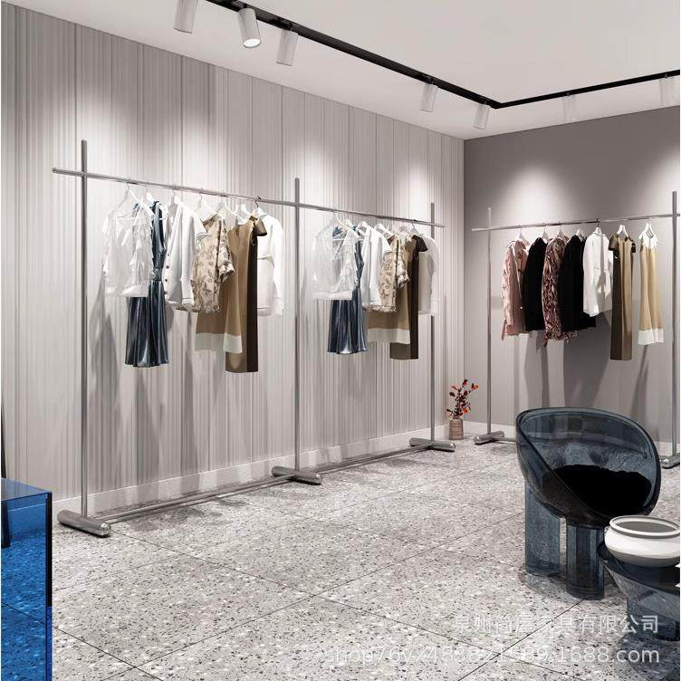 服装店展示架不锈钢落地式女装店挂衣架移动中岛陈列道具衣服货架,纺织面料/辅料/配套,纺织机械配件,淘宝优惠券,粉丝福利购,淘宝优惠卷