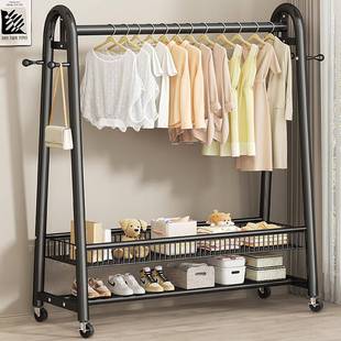 衣架落地立式特粗厚出租屋卧室阳台内加高挂衣服架子