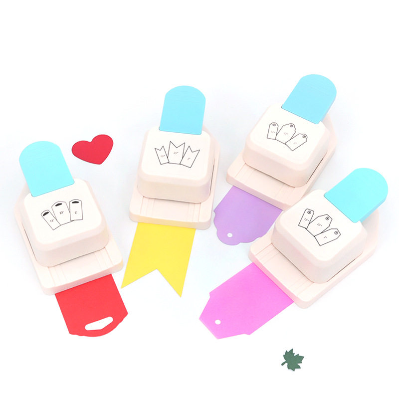 卡美批发标签压花器手持家用相册活页打孔机三合一吊牌书签打孔器