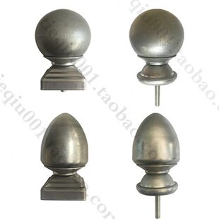 欧式铁艺床配件 家具五金金属空心花球形头装饰圆管连接500个
