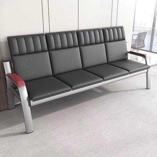 办公简约小型商务接待会客三人沙发银行等候排椅长条椅公共座椅