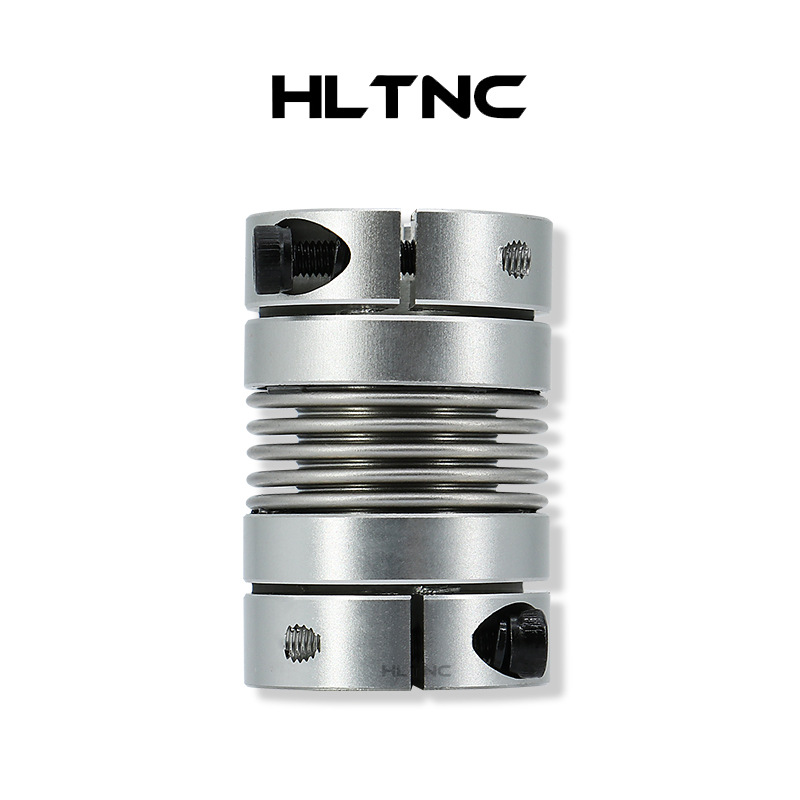 铝合金波纹管联轴器不锈钢弹性编码器电机丝杆大扭矩连轴器带键槽