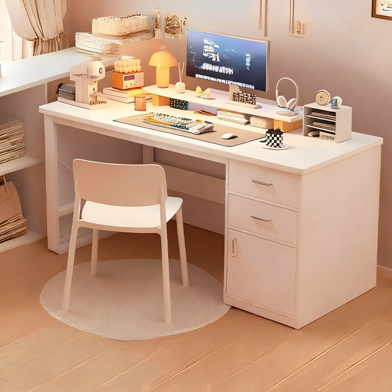 电脑桌台式家用书桌学生学习写字桌简易工作台卧室带抽屉办公桌子
