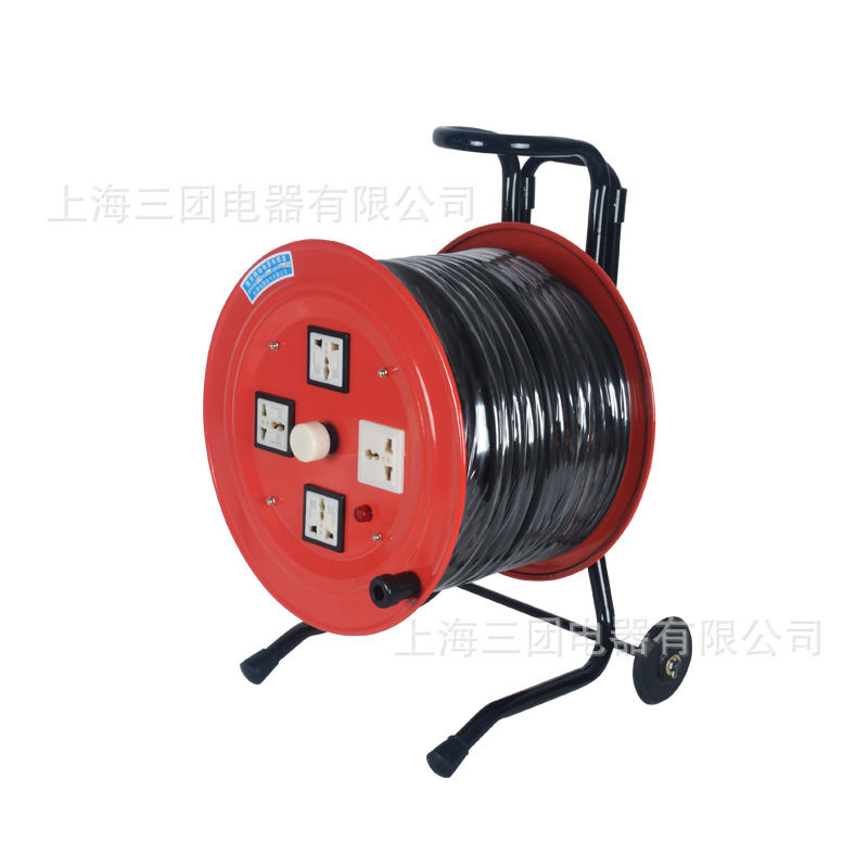 电线收线盘轮线盘移动电缆绕线盘3*6㎡ 工程延长线线轴空盘卷