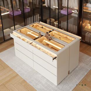 衣帽间中岛柜首饰收纳斗柜家用主卧室岛台柜子组合展示柜窄边导台