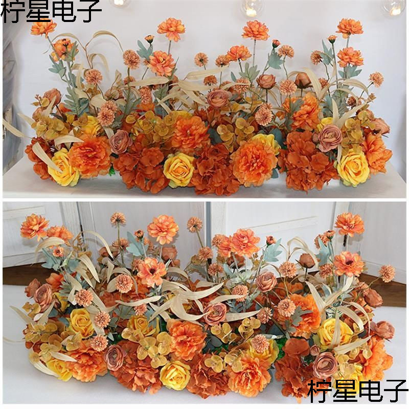 花排真复古大款地花真绢花成品装饰花酒店花墙路引花婚礼批发