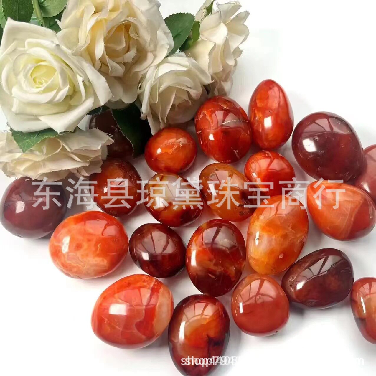天然红玛瑙把玩矿物红玛瑙原石随形摆件居家办公工艺品批发
