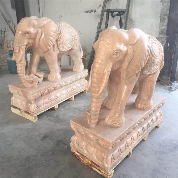 晚霞红石雕大象一对室外景观石雕公园广场摆件石,纺织面料/辅料/配套,纺织机械配件,淘宝优惠券,粉丝福利购,淘宝优惠卷