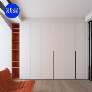 杭州衣柜定制全屋ENF级一门到顶整体柜子福人精板现代极简衣帽间