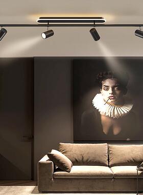 led灯轨道灯射天花灯明装筒灯嵌入式长条过道走廊客厅照明无主灯