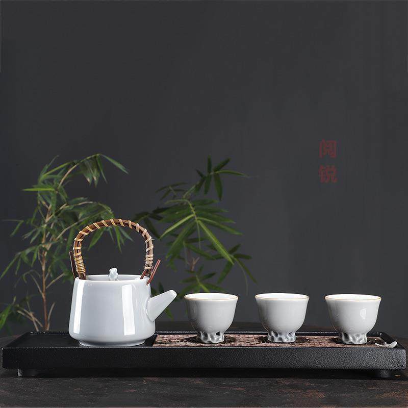 高端茶具小套组枯石创意造型提梁壶过滤茶壶三杯蒙古黑镂空窗茶盘,纺织面料/辅料/配套,纺织机械配件,淘宝优惠券,粉丝福利购,淘宝优惠卷
