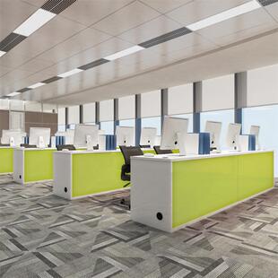 广州房产中介公司3人4人员工电脑办公桌子简约前台现代家具接待台