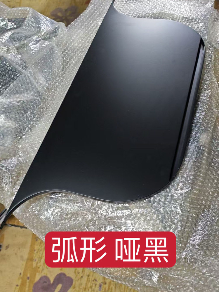 不锈钢实心层板T型弧形钢板柜嵌入式金属层板内嵌灯带哑垒德株