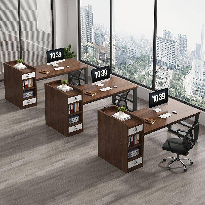 职员单人办公桌简约现代办公室员工工位桌双人电脑桌商务桌椅组合