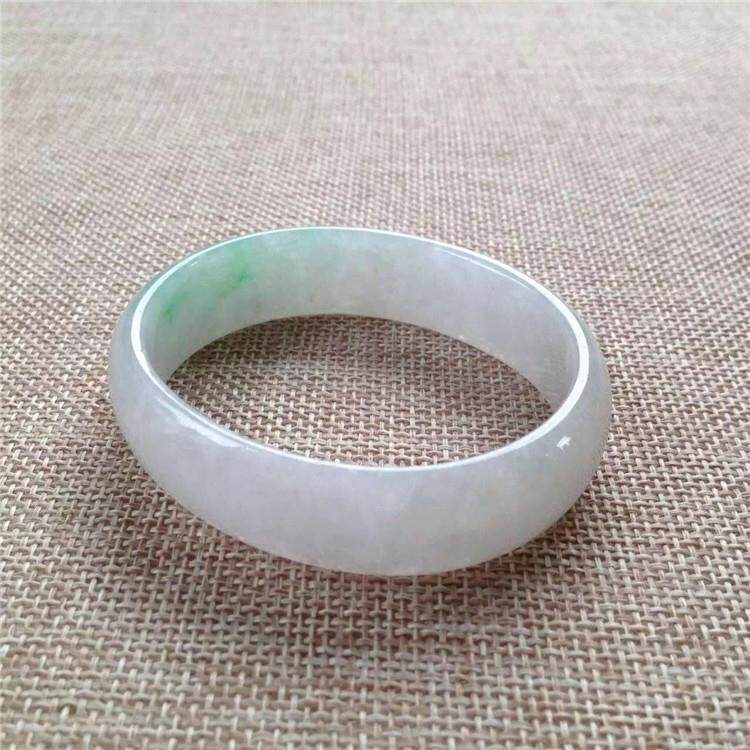 包邮翡翠玉贵妃镯子缅甸翡翠玉冰糯种阳绿椭圆形女款贵妃玉镯