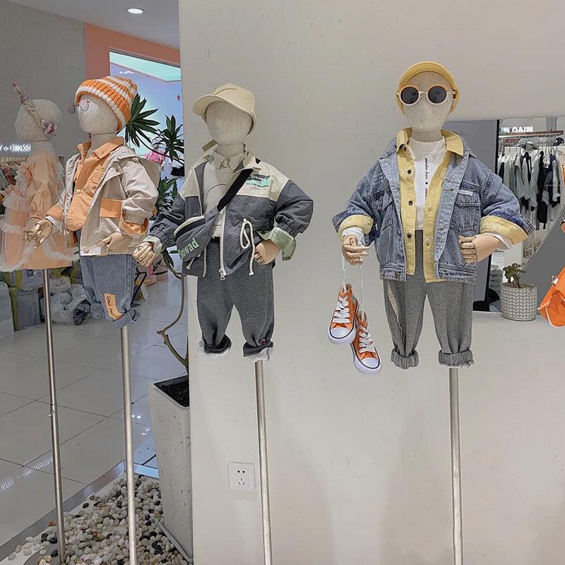 儿童模特道具展示架衣服模型童装店童服衣架小童假人带底座全身
