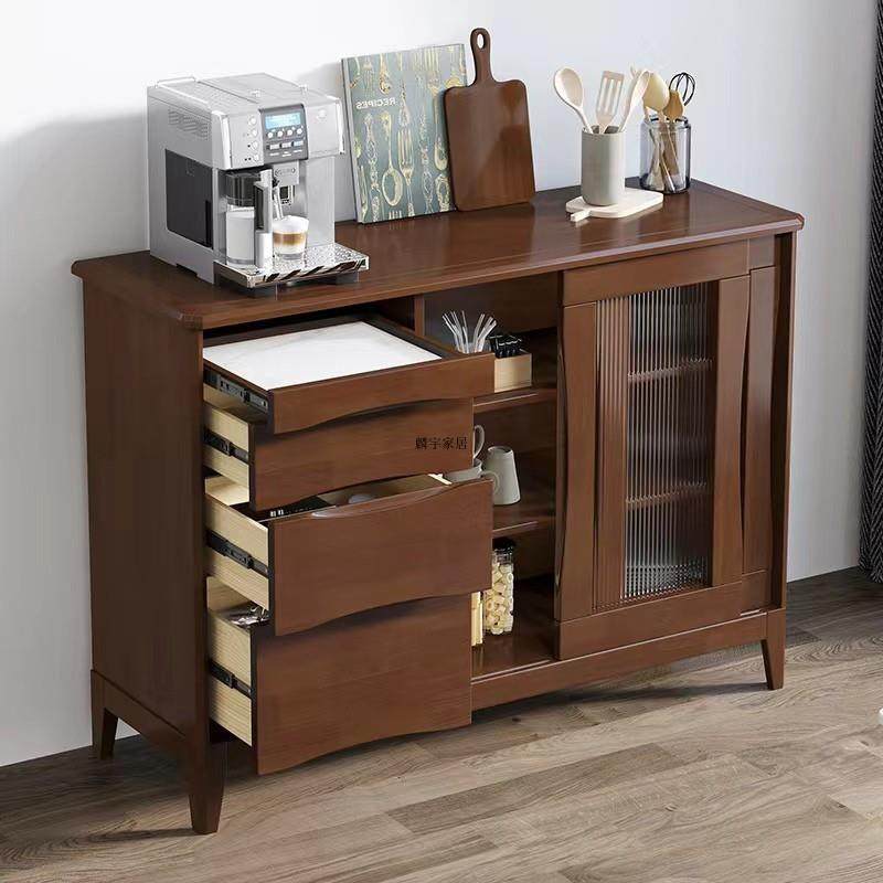 北欧实木餐边柜酒柜一体靠墙现代简约家用落地日式多功能茶水碗柜,智能设备,其他智能设备,淘宝优惠券,粉丝福利购,淘宝优惠卷
