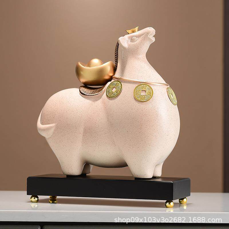 简约马上有钱软装装饰品办公室桌面前台客厅电视柜创意摆件家用