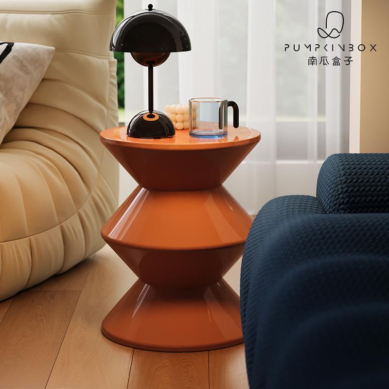 沙发边几奶油风网红ins简约现代家用客厅置物小圆桌创意床头茶几