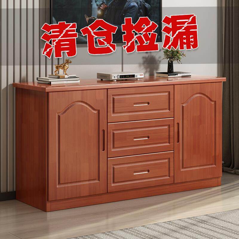全实木松木电视柜现代简约卧室客厅电视柜收纳储物柜一体高款柜子
