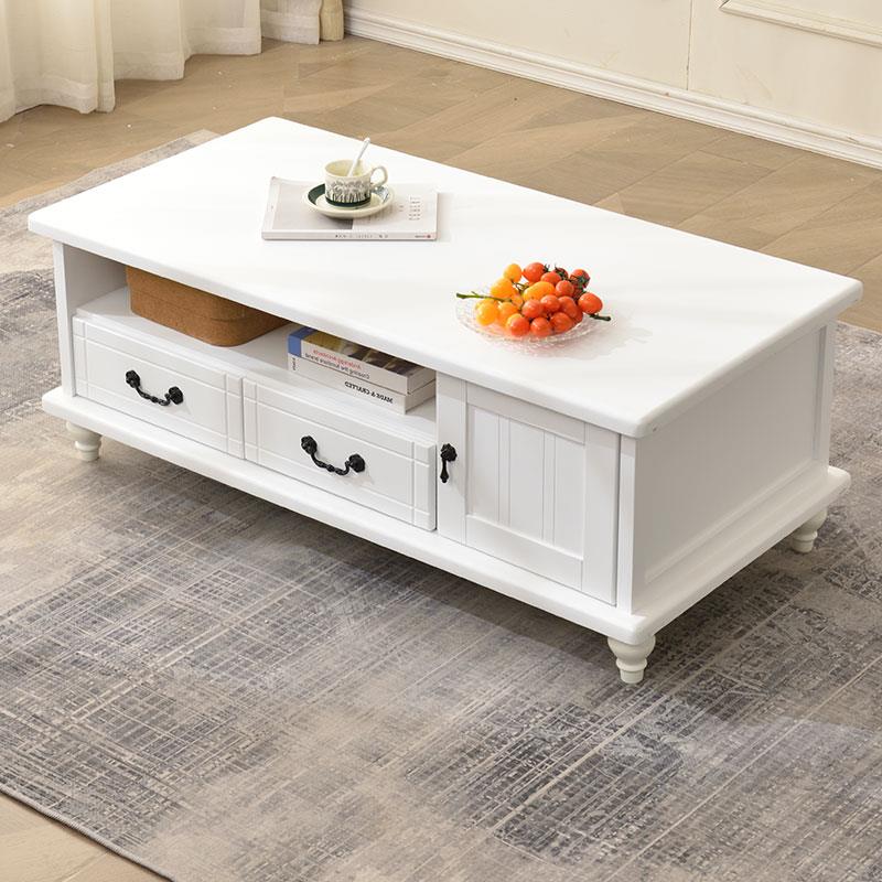 实木茶几简约现代小户型茶几桌家用电视柜组合客厅茶几餐桌两用