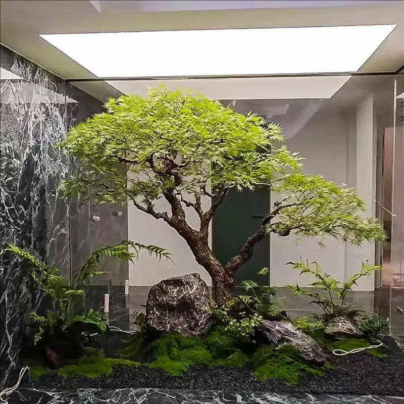 高端仿真枫叶树马醉木室内假树绿植造景装饰大型榕树简约橱窗植物