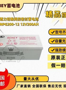 西力SEHEY蓄电池NPG100-12免维护光伏路灯太阳能胶体电池12V200AH