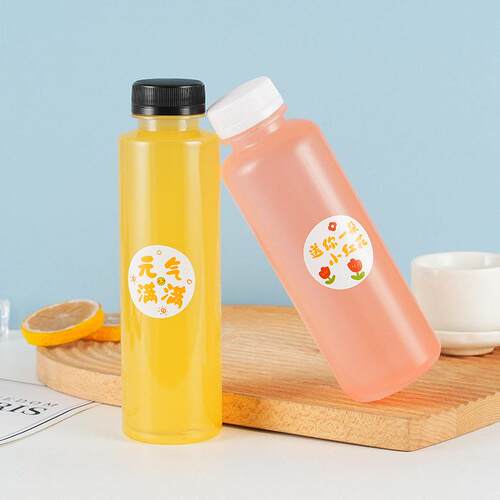 4mlPET0果奶茶饮料4VLR0mlP0P耐温塑料平肩圆汁肩圆柱