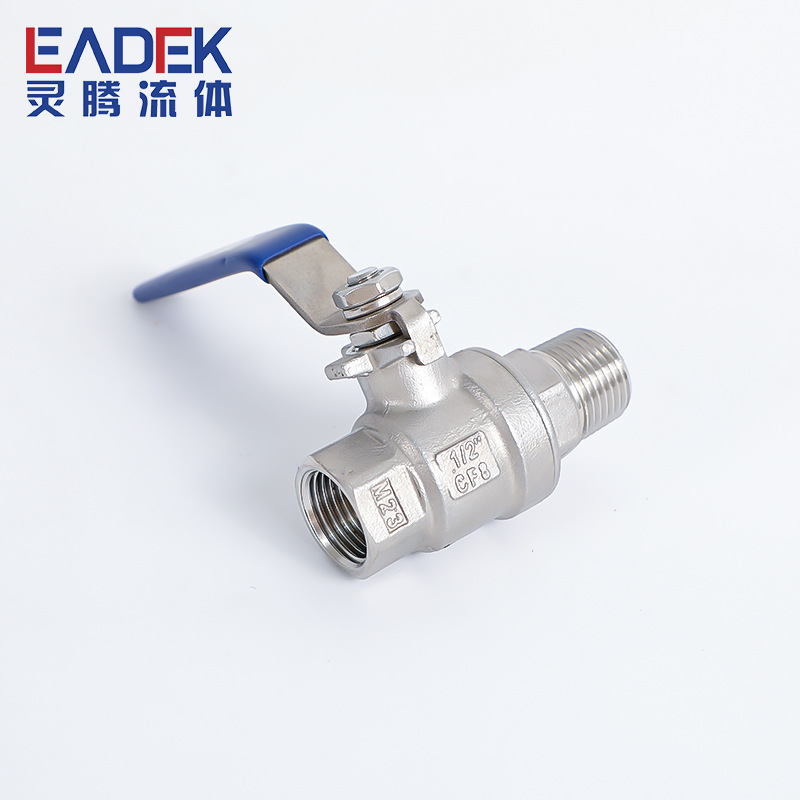 304不锈钢内外丝球阀二片式暖气内外螺纹开关内外牙手动阀门批发