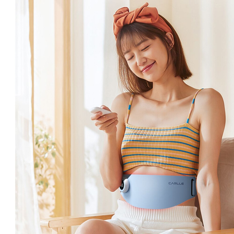 按摩腰带震动加热腰疼按摩仪舒缓疲劳腰腹部家用脉冲暖腰暖腹腰带