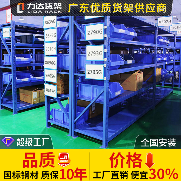 仓储货架仓库展示架置物架铁架储物架铁架子可折叠轻量型流利式