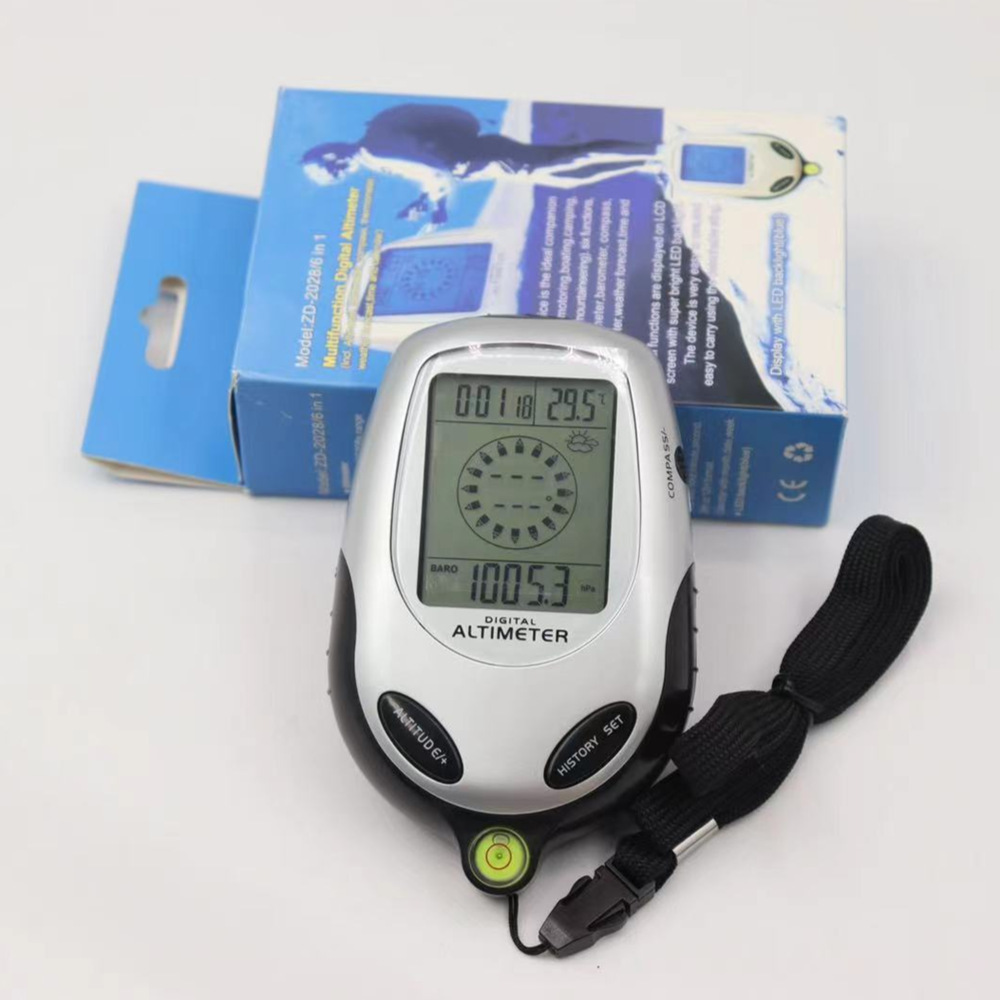 多功能电子高度计 海拔计 气压计 温度计 电子指北针 海拔表