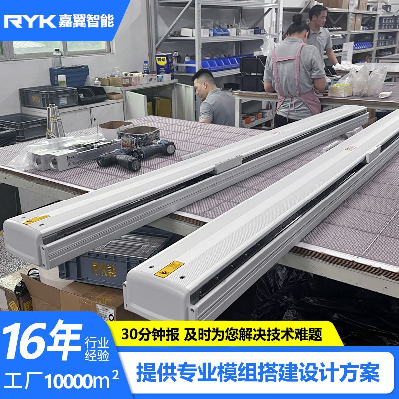 RYK半封闭同步带模组 直线性导轨电动滑台 精密丝杆传动模组RY100