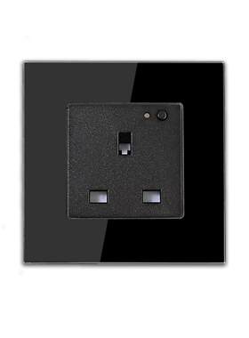 宾格智能家庭英规WIFI智能插座玻璃面板100-240V 16A墙壁插座