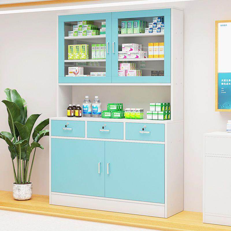 西柜诊所木质店展示柜子室处置台品配柜货架供应链厂