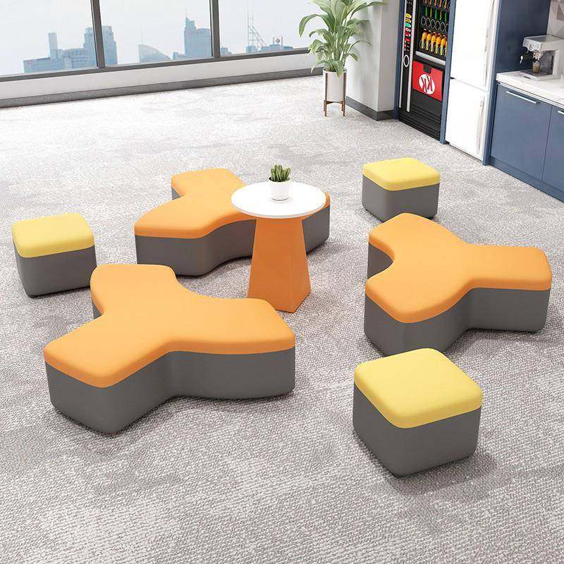 幼儿园早教中心培训机构琴行家长休息区创意异形休闲沙发凳子组合