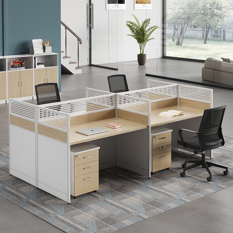 深圳屏风职员办公桌简约现代办公桌椅组合双人员卡位财务室工位桌