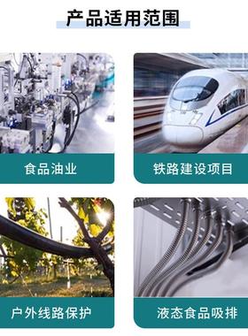 956 1.4壁厚PU钢丝内平管 黑色导电10的3次方 耐磨吸尘导电场所用