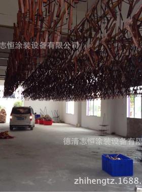 厂家直供Disk全自动静电竹椅喷油喷漆设备楼梯扶手静电喷漆设备