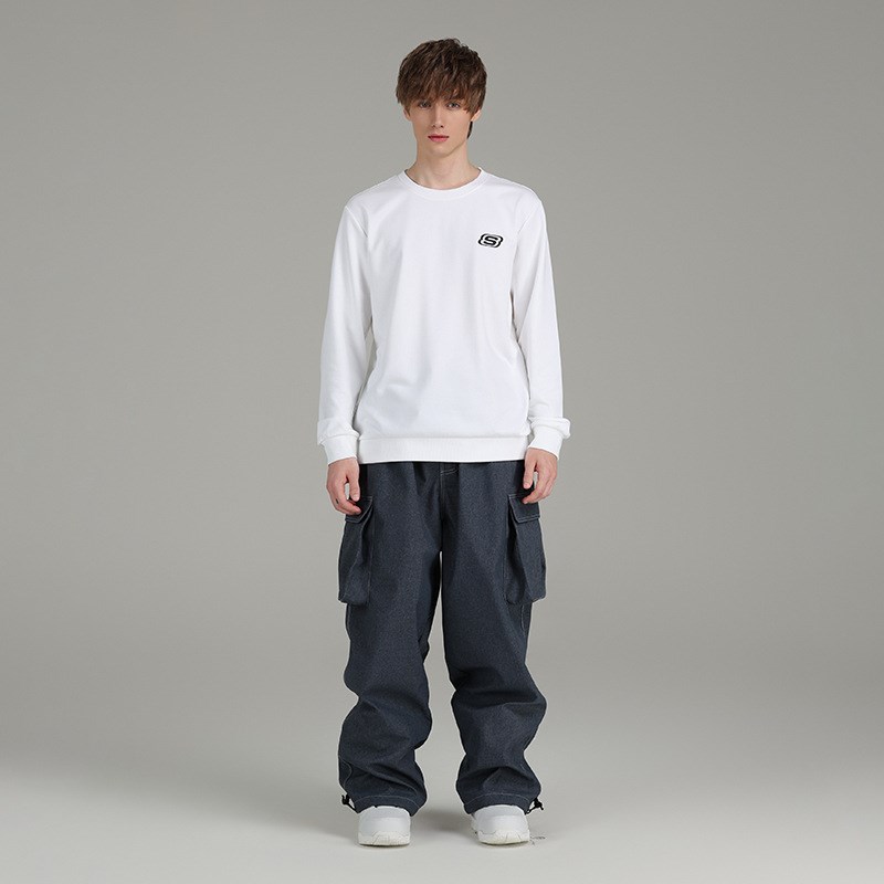 SEARIPE雪怡派OVERSIZE单板牛仔滑雪裤女滑雪服防水宽松男士户外