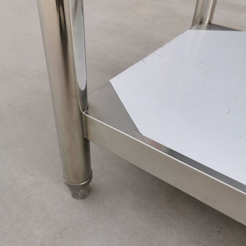 厨房操作台不锈钢双层工作台餐厅食堂切菜打荷操作台打包台工作台