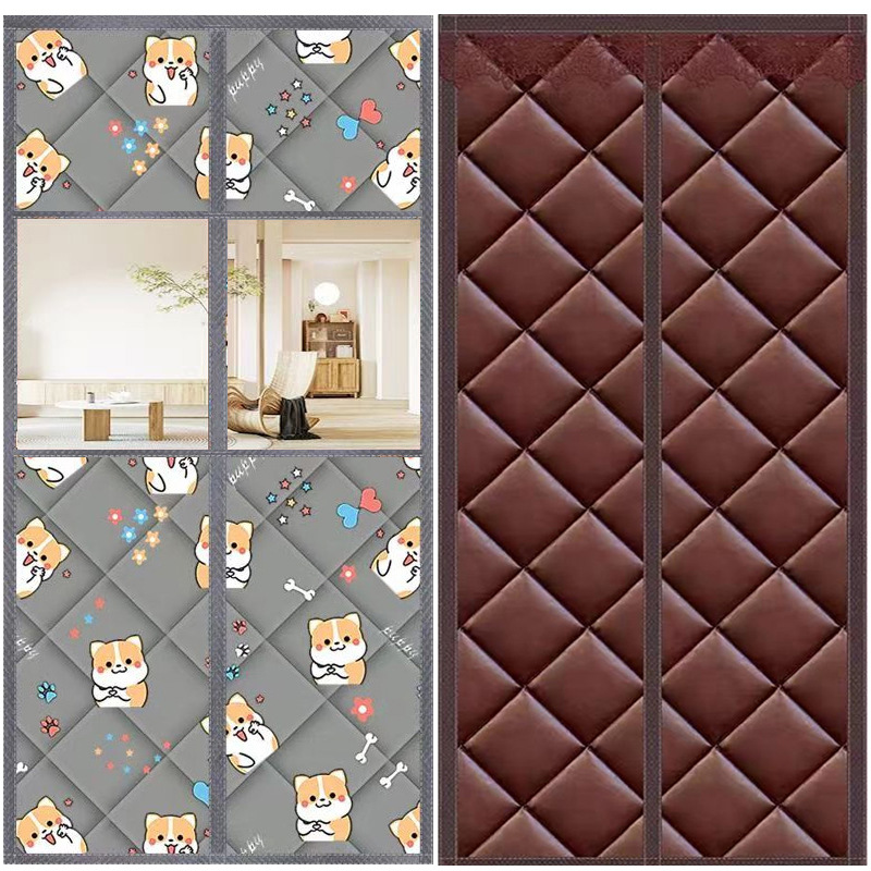 棉门帘冬季家用防风加厚防寒保暖挡风空调自吸隔断挂帘保温隔音