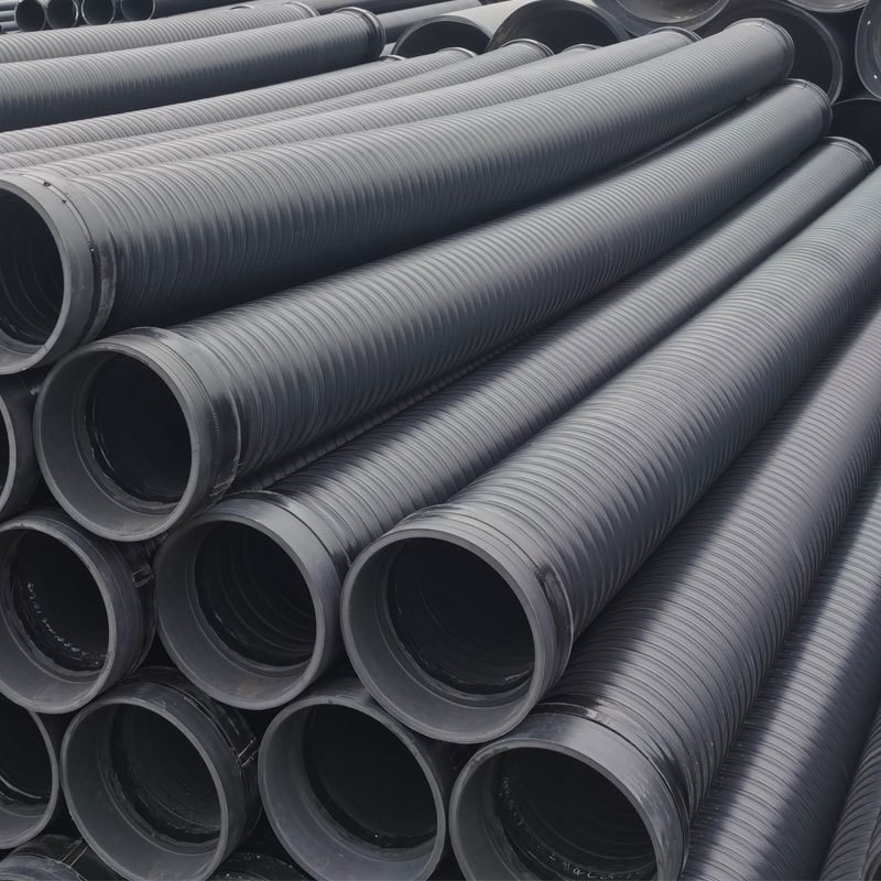 加工定制SN12.5塑钢缠绕管市政管道大口径排水管防腐排污塑料PE管